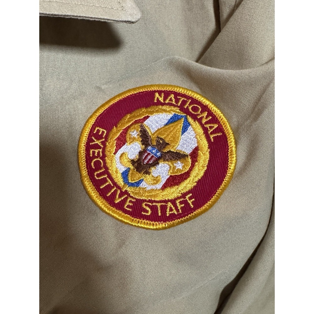 Vintage‎ Boy Scouts of America Shirt Mens Large Uniform Patch Made USA National - Picture 4 of 5